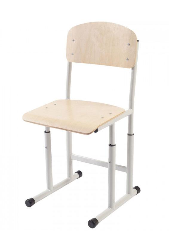 Учнів. стілець полозк. на рост. гр. №4-6, регульов. глибина сидіння, каркас- кругла труба, покриття- безкол. екологічно-чистий лак,АЛМАНТ,385х420-445х775-855 мм